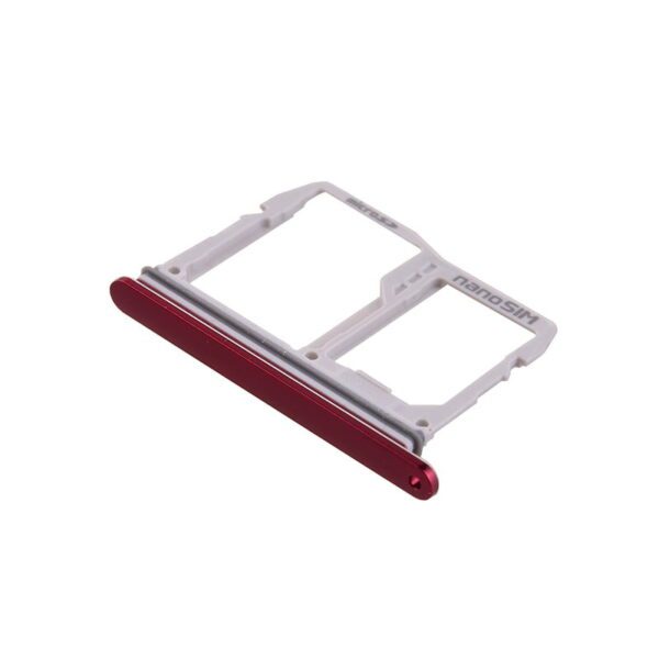 Sim Card Tray and MicroSD Card Tray for LG V40 ThinQ V405/ G8 ThinQ LM-G820 - Carmine Red
