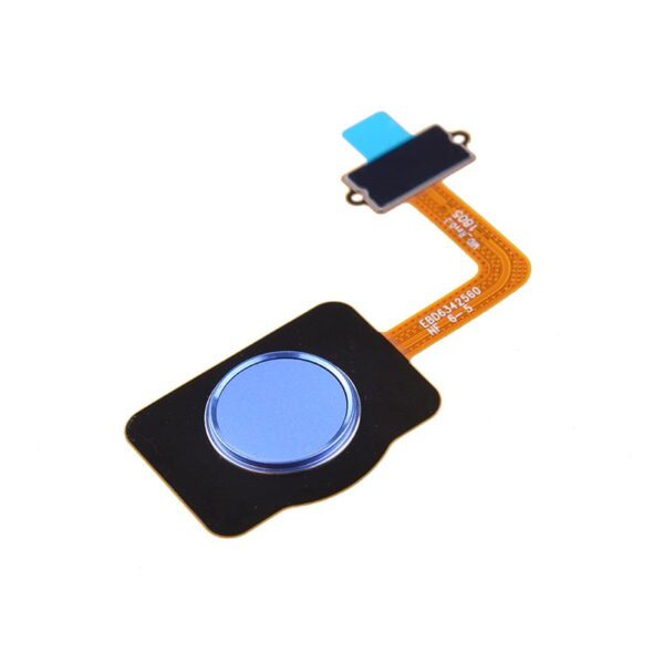 Home Button with Flex Cable,Connector and Fingerprint Scanner Sensor for LG Stylo 4 Q710,Stylo 4 Plus - Blue