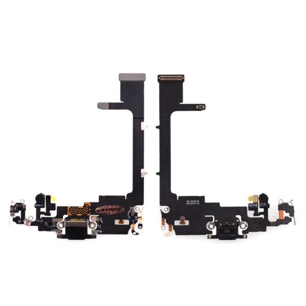 Charging Port Flex Cable with Interconnect Board for iPhone 11 Pro (High Quality) - Black