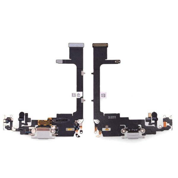 Charging Port Flex Cable with Interconnect Board for iPhone 11 Pro (High Quality) - Silver