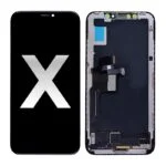 OLED Screen Digitizer Assembly with Frame for iPhone X (High Quality) - Black