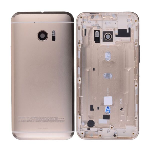 Back Cover with Camera Lens and Flash Light Lens for HTC 10 M10h, One M10(for HTC) - Gold