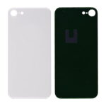 Back Glass Cover with Adhesive for iPhone 8 - White(No Logo/ Big Hole)