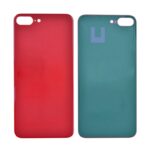 Back Glass Cover with Adhesive for iPhone 8 Plus - Red(No Logo/ Big Hole)