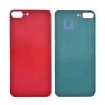 Back Glass Cover with Adhesive for iPhone 8 Plus - Red(No Logo/ Big Hole)