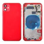 Back Housing with Small Parts Pre-installed for iPhone 11(No Logo) - Red