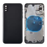 Back Housing with Small Parts Pre-installed for iPhone XS(No Logo) - Black