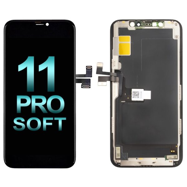 Premium Soft OLED Screen Digitizer Assembly with Frame for iPhone 11 Pro (Aftermarket Plus) - Black