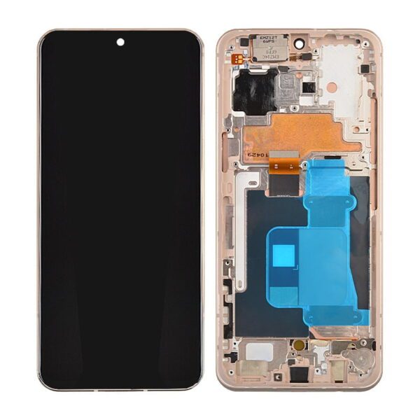 LCD Screen Display with Digitizer Touch Panel and Bezel Frame for LG V60 ThinQ - Gold