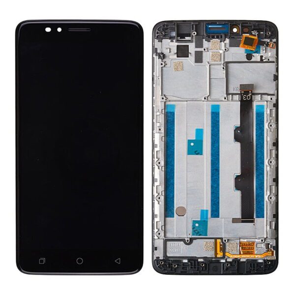 LCD Screen Digitizer Assembly with Frame for Coolpad T-Mobile Revvl Plus LTE C3701A - Black