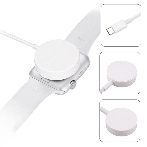 3ft Type-C Magnetic Charging Cable for Apple Watch Series 1/ 2/ 3/ 4/ 5/ 6/ 7/ 8 - White