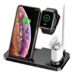 4 in 1 Foldable Wireless Charger for Apple Watch/ Apple Pencil/ AirPods/ iPhone - Black