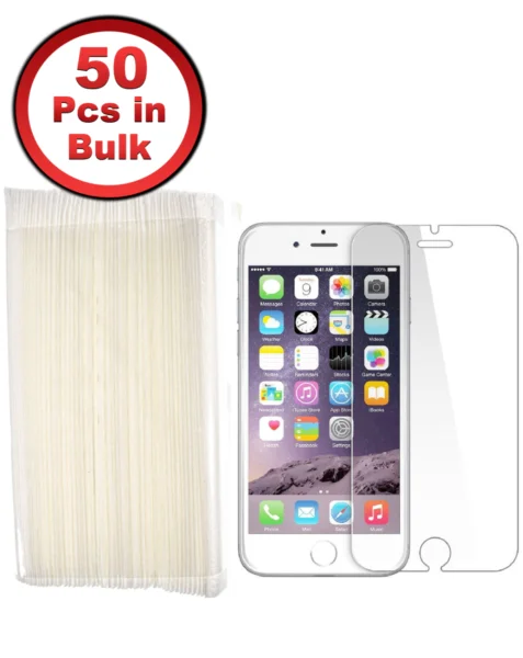 iPhone 8P/7P/6SP/6P Clear Tempered Glass (2.5D/50 Pcs in Bulk)