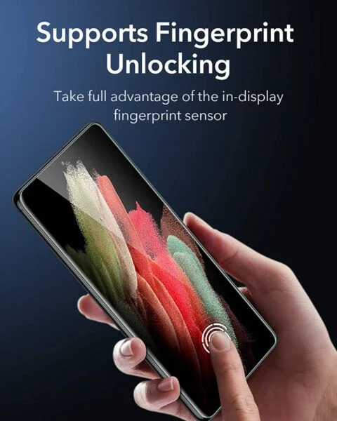 Galaxy S21 Ultra Tempered Glass Support Fingerprint Sensor (Case Friendly/1 Pcs)