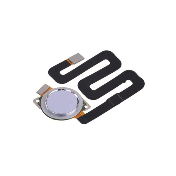 Home Button with Flex Cable,Connector and Fingerprint Scanner Sensor for Motorola One,P30 Play XT1941(for M) - White