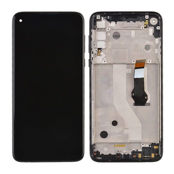 LCD Screen Digitizer Assembly with Frame for Motorola Moto G Power (2020) XT2041-4/ XT2041-6/ XT2041-7/ XT2041-DL(for America Version) - Black