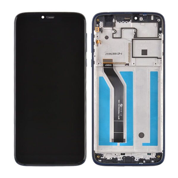 LCD Screen Digitizer Assembly with Frame for Motorola Moto G7 Power XT1955(for Motorola) - Marine Blue(for America Version)(Size 159.4mm)