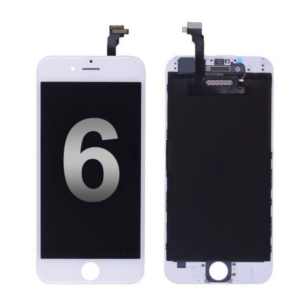 LCD with Touch Screen Digitizer with Frame for iPhone 6 (Aftermarket) - White