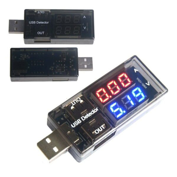 Mini LED USB Charging Current Voltage Detector Tester