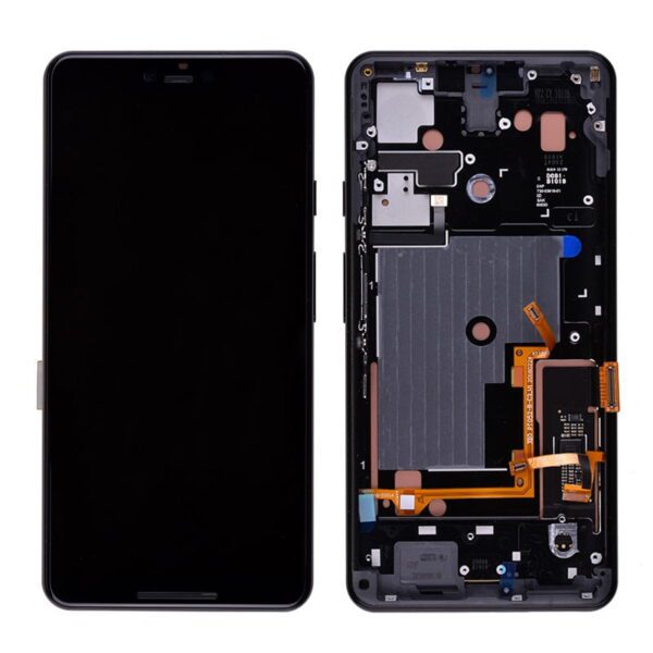 OLED Screen Display with Touch Digitizer Panel and Frame for Google Pixel 3 XL(Black Frame) - Black