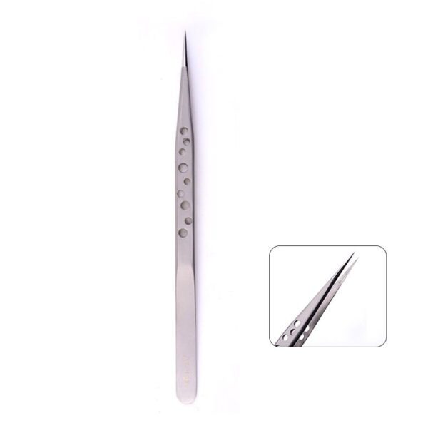 Precision Stainless Steel High-temperature Resistant Straight Tip Tweezer Tool for Mobile Phone Repair