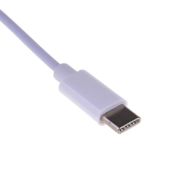 Type-C to 3.5mm Headphone Audio Jack Connector Cable - White