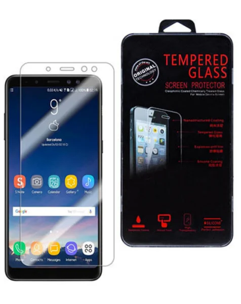 Galaxy A8+ Clear Tempered Glass (2.5D/1 Pcs)