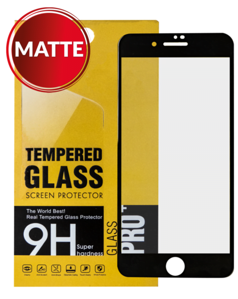 iPhone SE (2020) / 8 / 7 Matte Tempered Glass (2.5D / 1pcs) (BLACK)