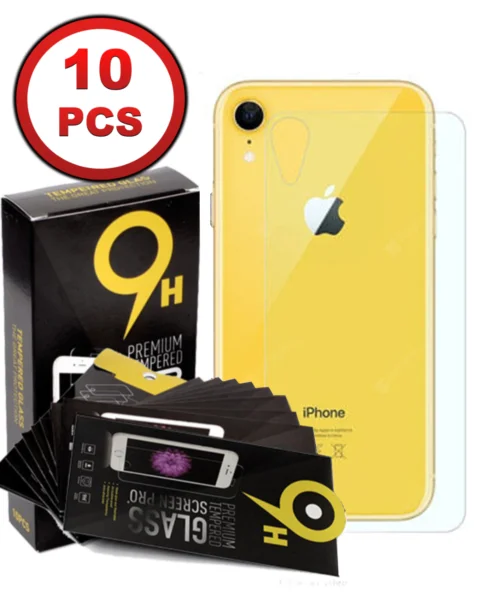 iPhone XR Back Tempered Glass (2.5D/10 Pcs)