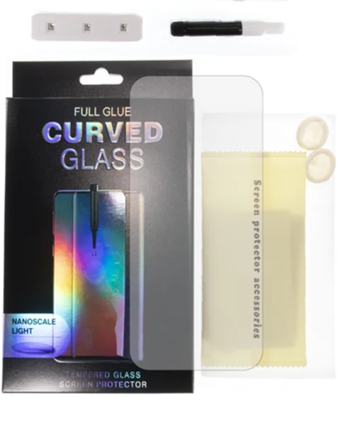 Galaxy Note 20 Ultra Full Glue Tempered Glass w/Nano Liquid & Install Kit & UV Light (Case Friendly/3D Curve/1 Pcs)