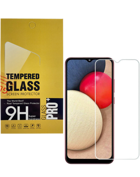 Galaxy A02s (A025) Clear Tempered Glass (Case Friendly/2.5D/1 Pcs)