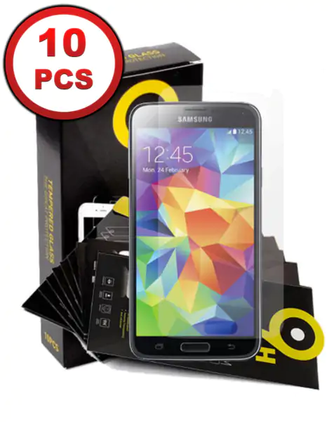Galaxy S5 Clear Tempered Glass (Case Friendly/2.5D/10 Pcs)
