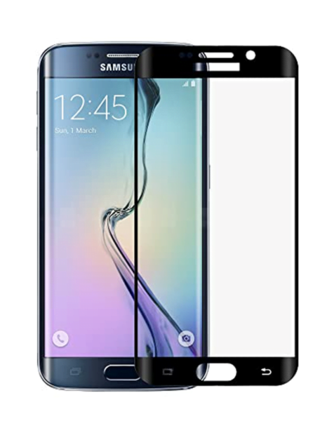 Galaxy S6 Edge Tempered Glass (BLACK) (Case Friendly/2.5D Curved/1 Pcs)