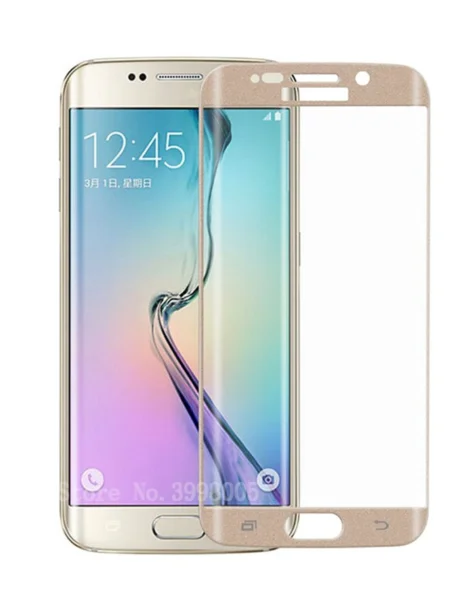 Galaxy S6 Edge Tempered Glass (GOLD) (Case Friendly/2.5D Curved/1 Pcs)