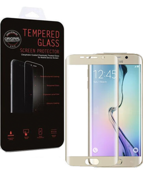 Galaxy S6 Edge Plus Tempered Glass (GOLD) (Case Friendly/2.5D Curved/1 Pcs)