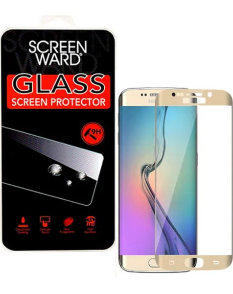 Galaxy S7 Edge Tempered Glass (GOLD) (Case Friendly/3D Curved/1 Pcs)