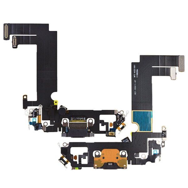 Charging Port with Flex Cable for iPhone 12 mini (High Quality) - Black