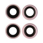 Rear Camera Glass Lens and Cover Bezel Ring for iPhone 13/ 13 Mini (2 Pcs/set) - Pink