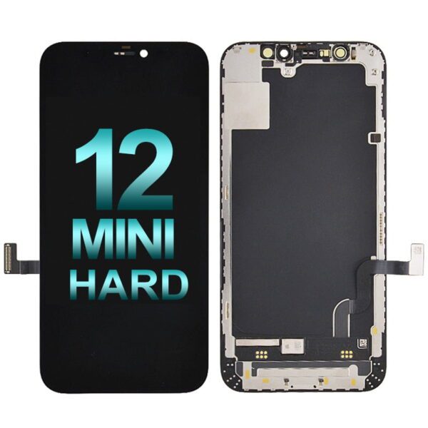 Premium Hard OLED Screen Digitizer Assembly With Frame for iPhone 12 mini (Aftermarket Plus) - Black