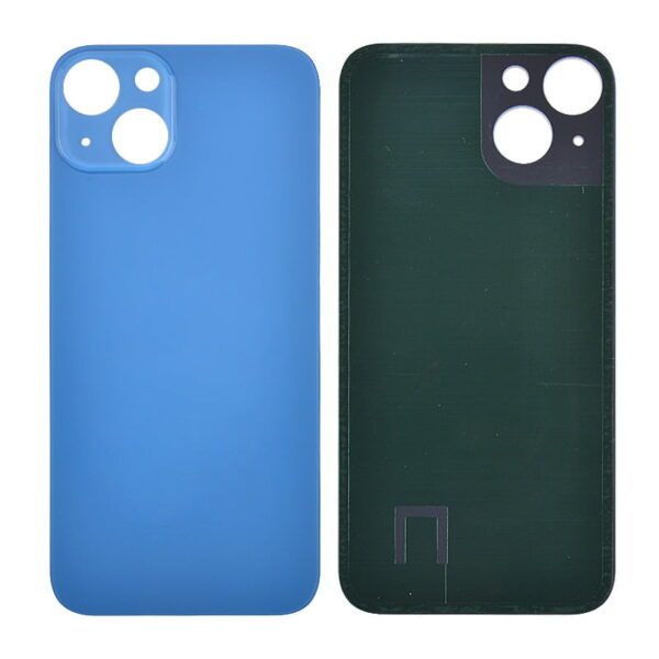 Back Glass Cover with Adhesive for iPhone 13 - Blue(No Logo/ Big Hole)