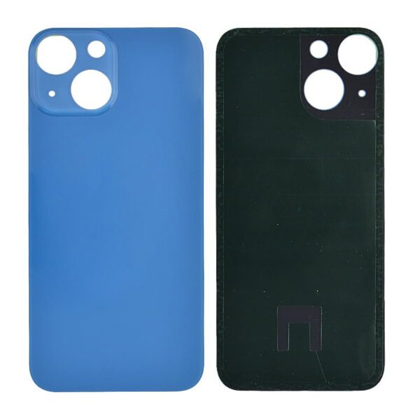 Back Glass Cover with Adhesive for iPhone 13 mini - Blue(No Logo/ Big Hole)