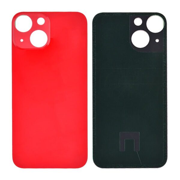 Back Glass Cover with Adhesive for iPhone 13 mini - Red(No Logo/ Big Hole)