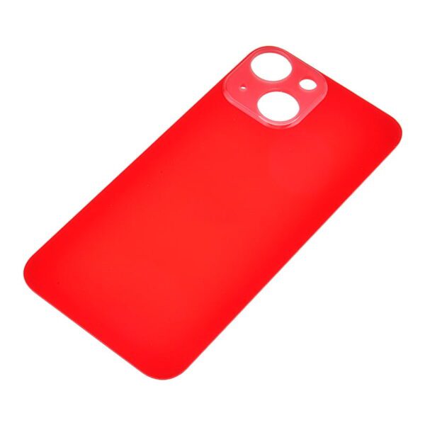 Back Glass Cover with Adhesive for iPhone 13 mini - Red(No Logo/ Big Hole)