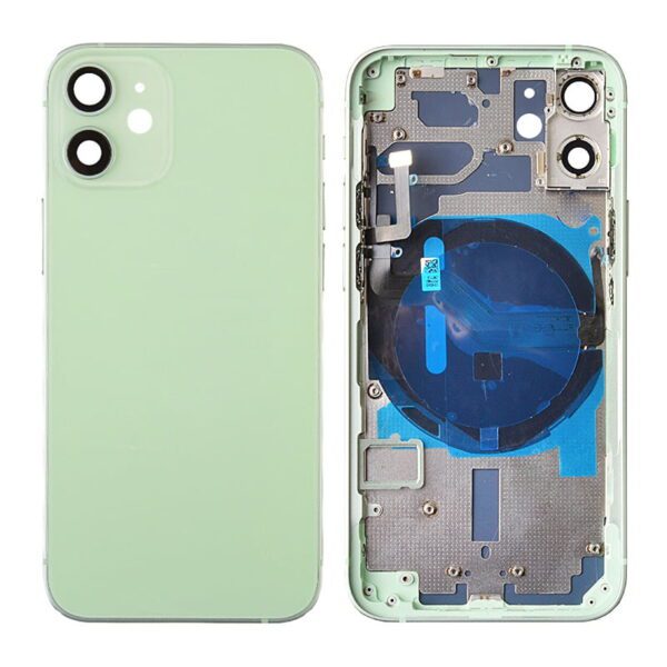 Back Housing with Small Parts Pre-installed for iPhone 12 mini(for America Version)(No Logo) - Green