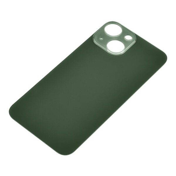 Back Glass Cover with Adhesive for iPhone 13 mini - Green(No Logo/ Big Hole)