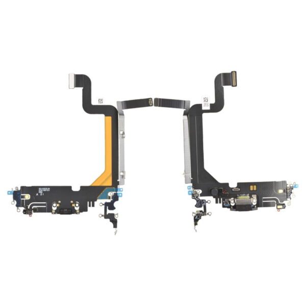 Charging Port with Flex Cable for iPhone 14 Pro Max (High Quality) - Black