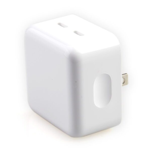 35W Type-C+C Quick Charge Wall Charger for iPhone 11 to 14 Series/ SE (2020)/ iPad (High Quality) - White