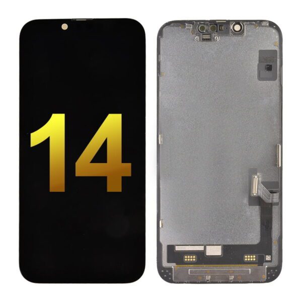 OLED Screen Digitizer Assembly With Frame for iPhone 14 (Super High Quality) - Black