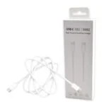 3ft Type-C to Type-C Fast Charging Data Cable (Braided) - White