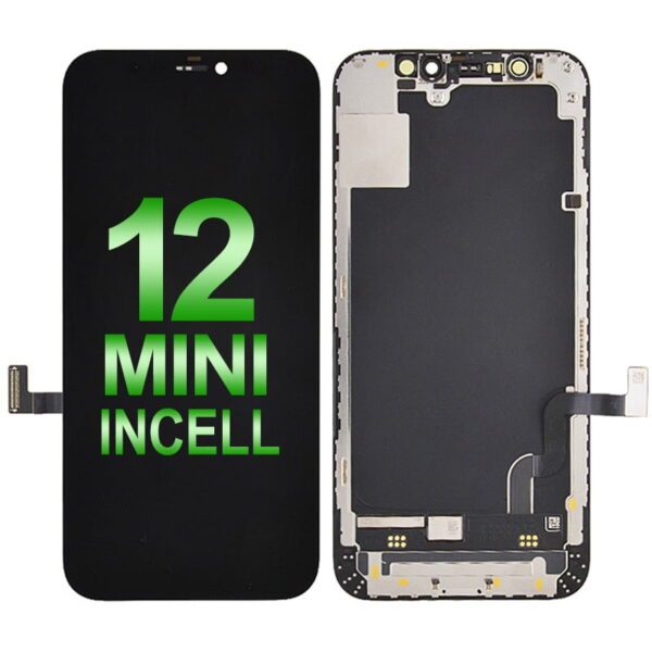 LCD Screen Digitizer Assembly With Frame for iPhone 12 mini (Incell/ Aftermarket Plus) - Black